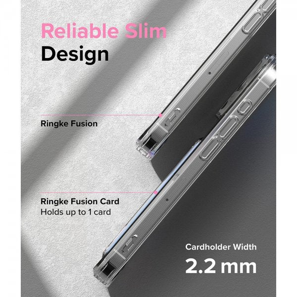 Ringke iPhone 15 Pro -suojakuori Fusion Card Clear