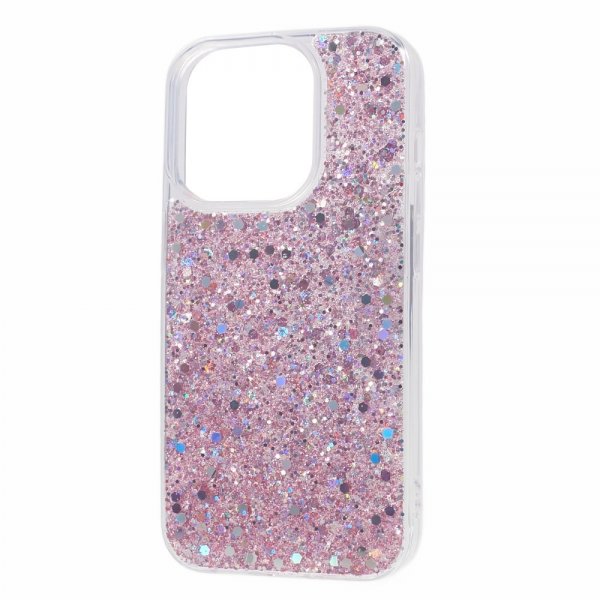 iPhone 15 Pro Kuori Glitterpaljetit Pinkki
