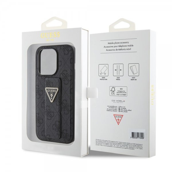 Guess iPhone 15 Pro Kuori Grip Stand Function Musta