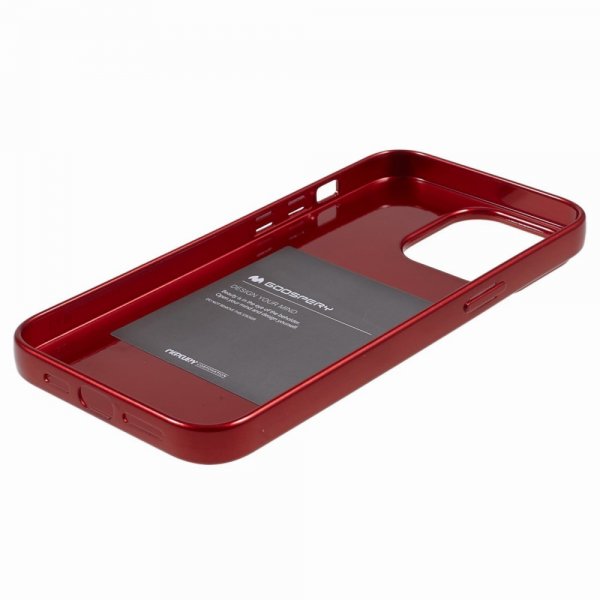Mercury iPhone 15 Pro Kuori Jelly Glitter Punainen