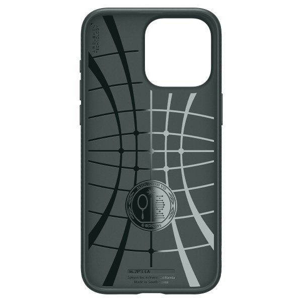 Spigen iPhone 15 Pro -suojakuori Liquid Air Abyss Green