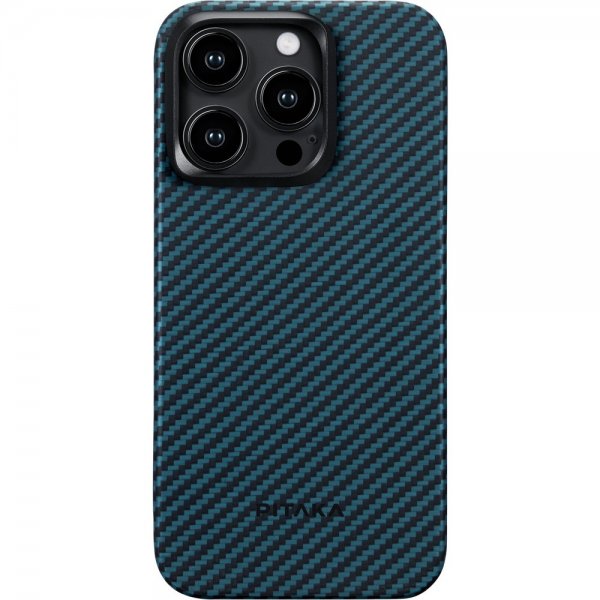 Pitaka iPhone 15 Pro -suojakuori MagEZ Case 4 Black/Blue Twill