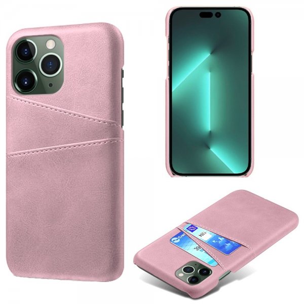 iPhone 15 Pro -suojakuori kahdella korttipaikalla, ruusukulta