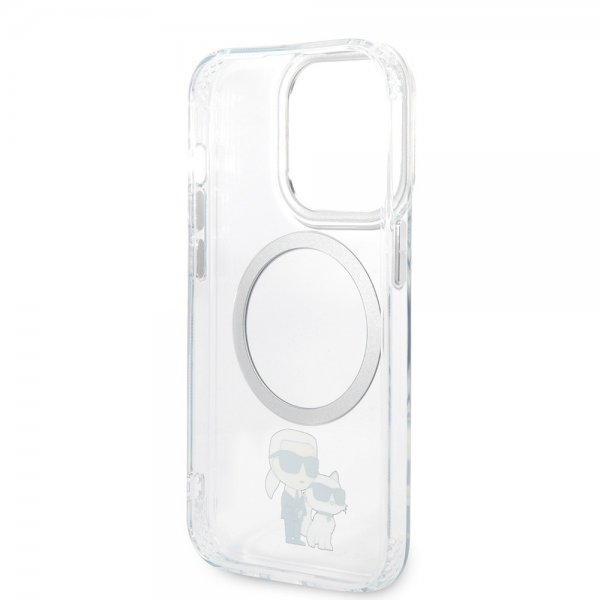 Karl Lagerfeld iPhone 15 Pro -kuori NFT Karl & Choupette Transparent