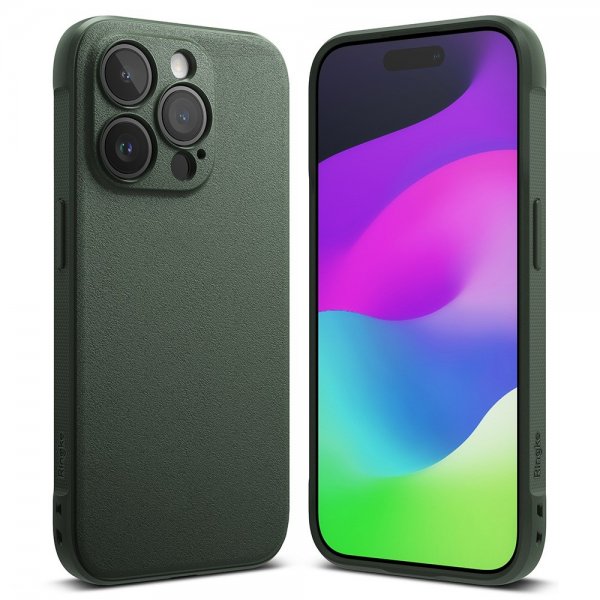 Ringke iPhone 15 Pro -suojakuori, Onyx Dark Green