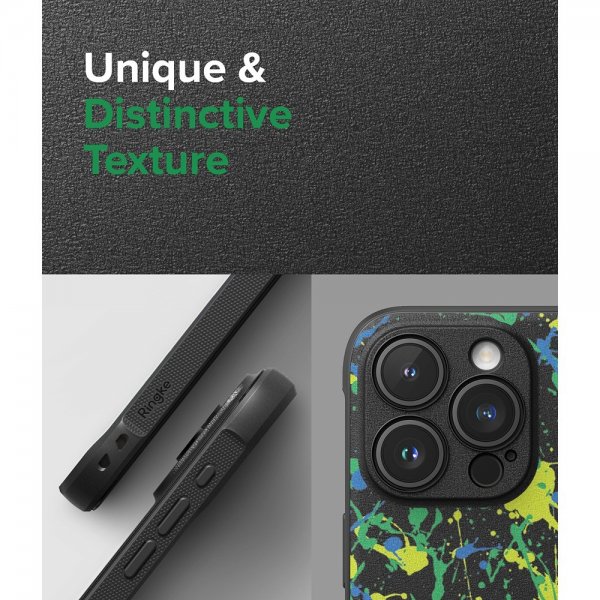 Ringke iPhone 15 Pro -suojakuori, Onyx Design Action Painting