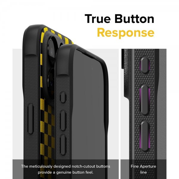 Ringke iPhone 15 Pro Kuori Onyx Design Checkerboard Keltainen