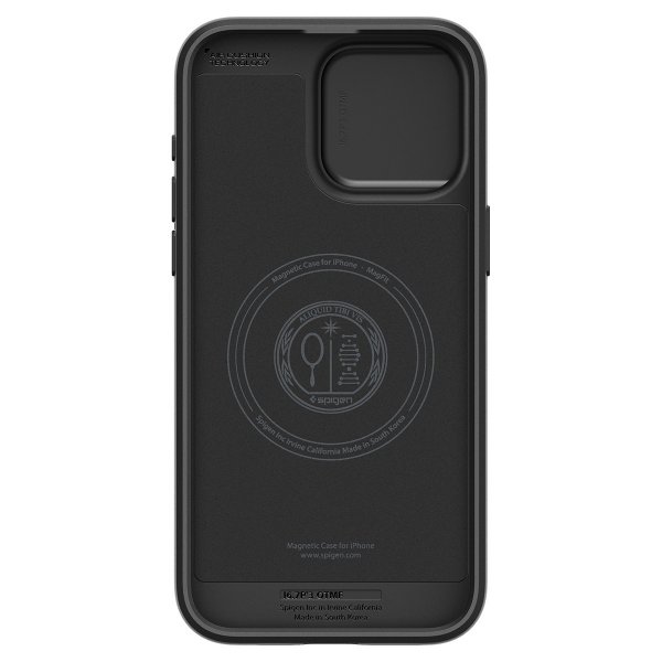 Spigen iPhone 15 Pro -suojakuori Optik Armor MagFit Musta