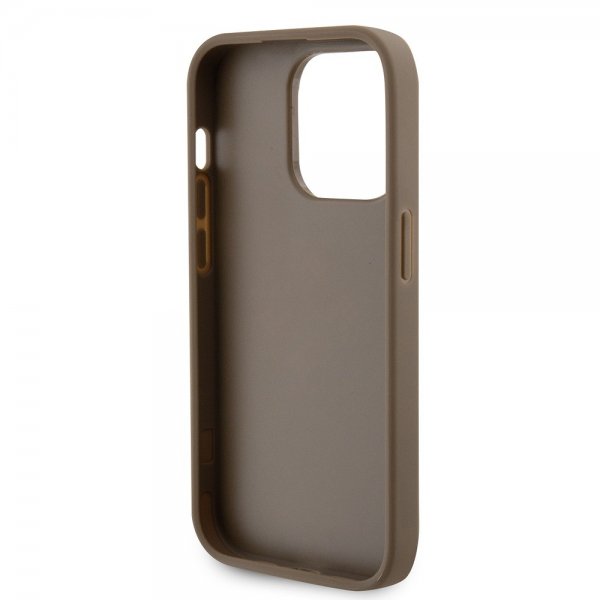 Guess iPhone 15 Pro kuoret Perforated Glitter Ruskea