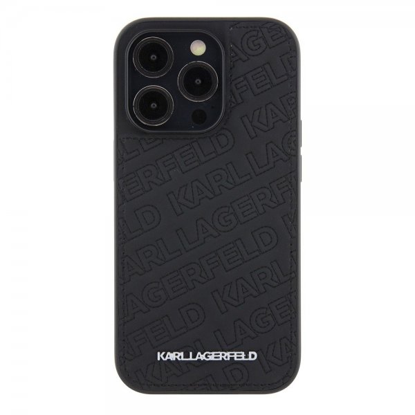 Karl Lagerfeld iPhone 15 Pro Kuori Quilted K Pattern Musta