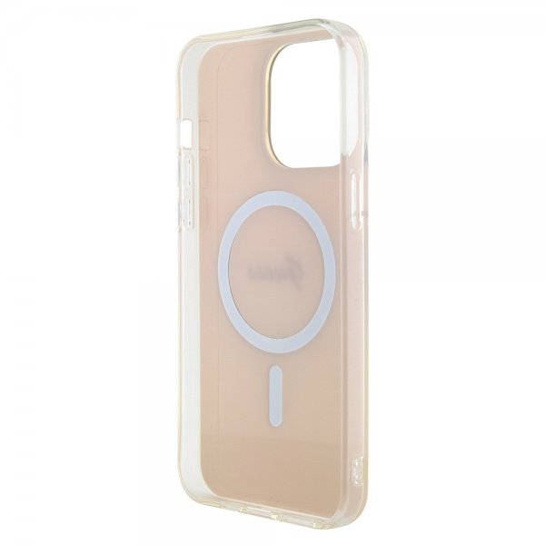 Guess iPhone 15 Pro -kuori Script MagSafe, vaaleanpunainen