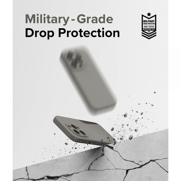 Ringke iPhone 15 Pro -silikonisuojakuori Magneettinen Harmaa