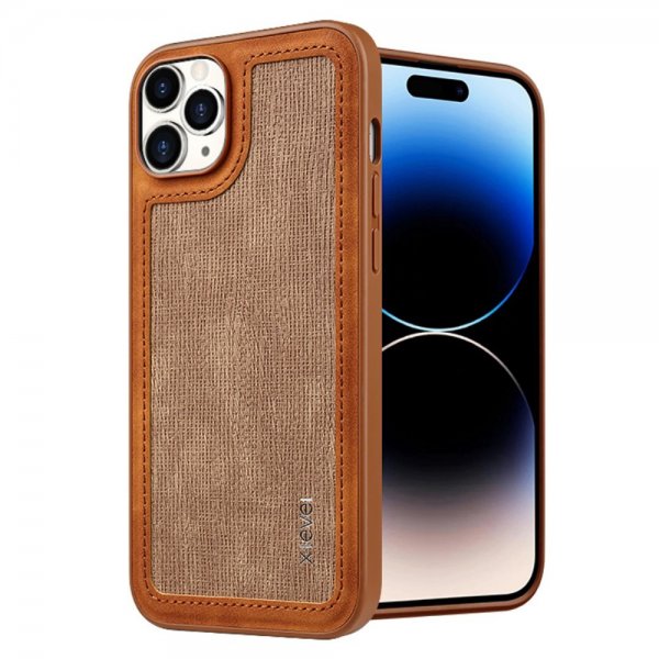 X-Level iPhone 15 Pro Kuori Yhdistetty Ruskea
