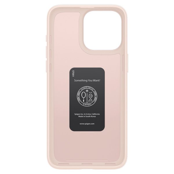 Spigen iPhone 15 Pro -suojakuori, Thin Fit, Pink Sand