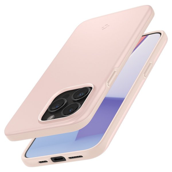 Spigen iPhone 15 Pro -suojakuori, Thin Fit, Pink Sand