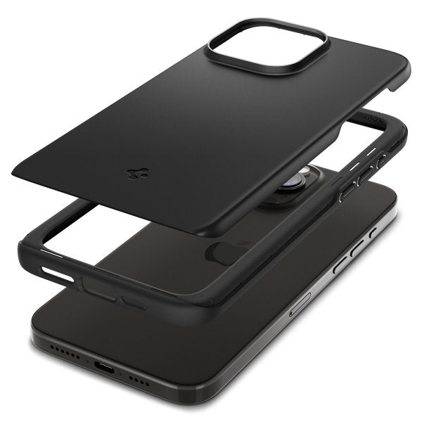Spigen iPhone 15 Pro -suojakuori Thin Fit, musta