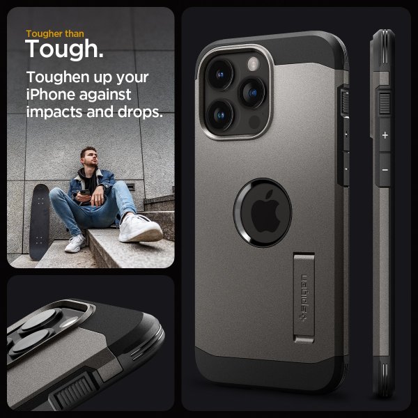 Spigen iPhone 15 Pro Kuori Tough Armor MagFit Gunmetal