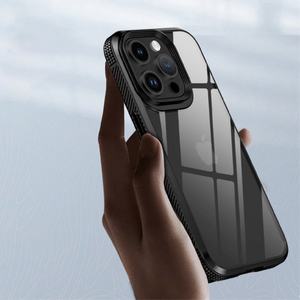 Ipaky iPhone 15 Pro Kuori Läpinäkyvä Takakuori Sininen