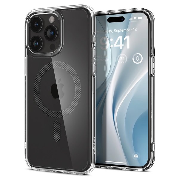 Spigen iPhone 15 Pro -suojakuori Ultra Hybrid MagFit Carbon Fiber