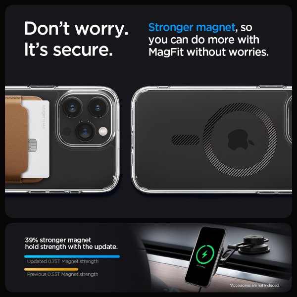 Spigen iPhone 15 Pro -suojakuori Ultra Hybrid MagFit Carbon Fiber