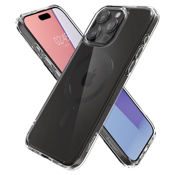 Spigen iPhone 15 Pro -suojakuori Ultra Hybrid MagFit Carbon Fiber