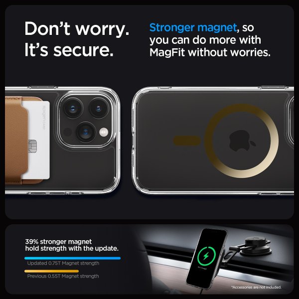 Spigen iPhone 15 Pro -suojakuori Ultra Hybrid MagFit, kulta
