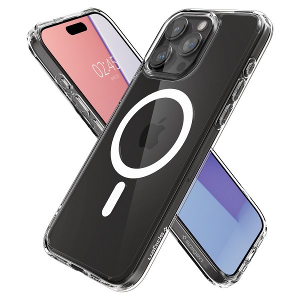 Spigen iPhone 15 Pro Ultra Hybrid MagFit -suojakuori, valkoinen