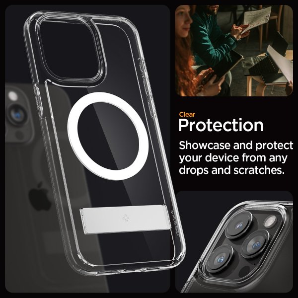 Spigen iPhone 15 Pro Ultra Hybrid S MagFit Crystal Clear -kuori