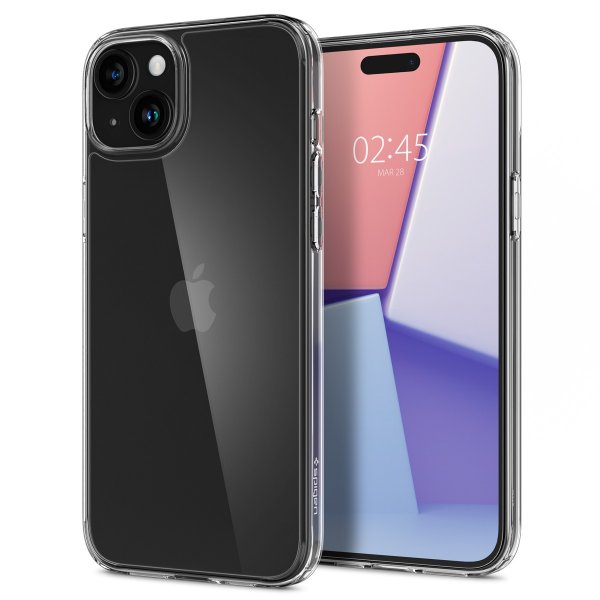 Spigen iPhone 15 -kuori Air Skin Hybrid Crystal Clear