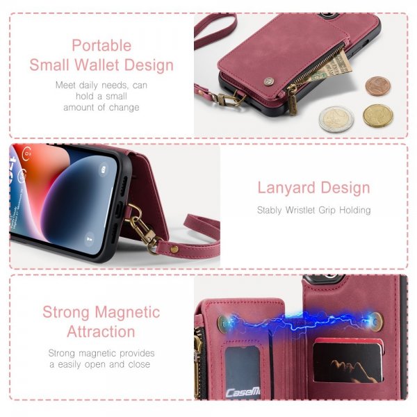 CaseMe iPhone 15 -suojakuori C20 Series, punainen