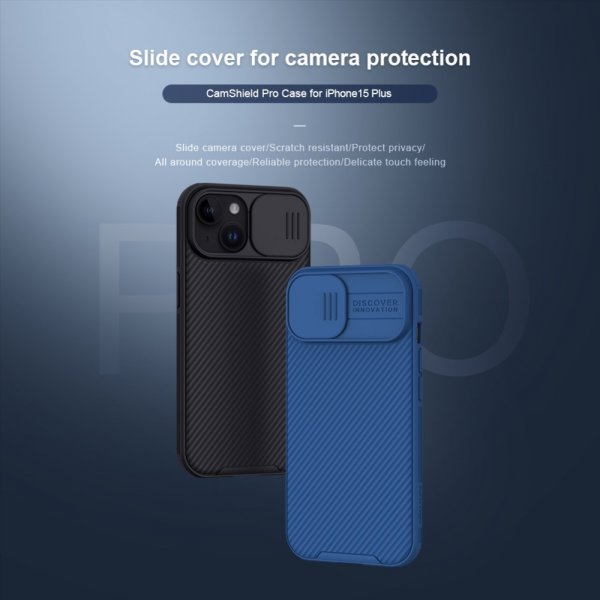 Nillkin iPhone 15 Suojakuori CamShield Pro Musta
