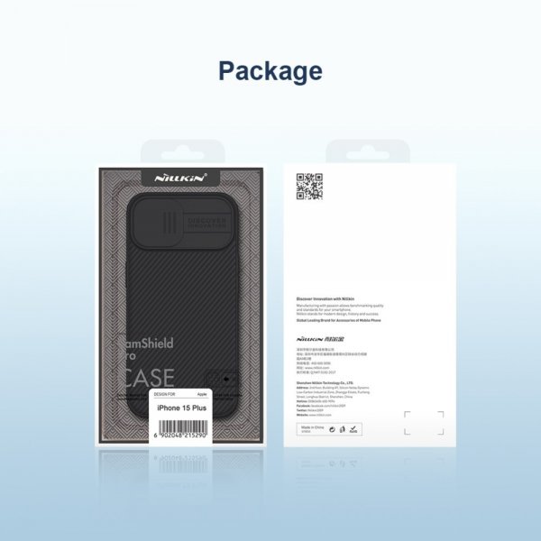 Nillkin iPhone 15 Suojakuori CamShield Pro Musta