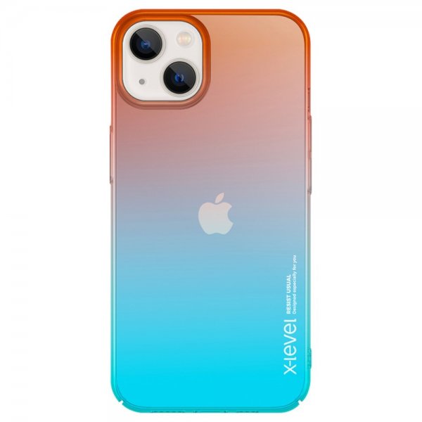 X-Level iPhone 15 Suojakuori Colorful Series Oranssi