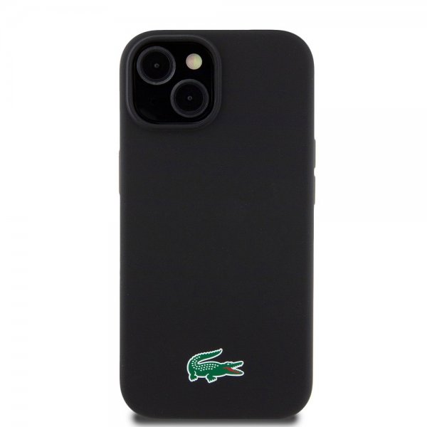 Lacoste iPhone 15 -kuori Croc Logo MagSafe Musta