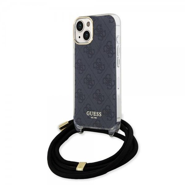 Guess iPhone 15 Kuoret Olkahihnalla Musta