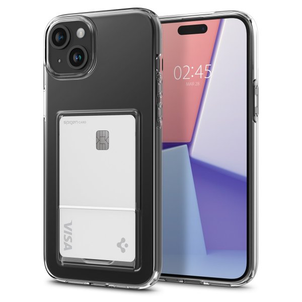 Spigen iPhone 15 Suojakuori Crystal Slot Crystal Clear