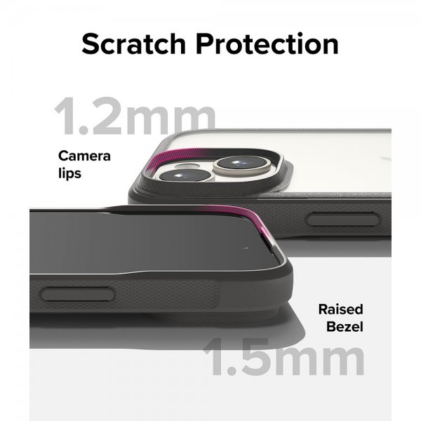 Ringke iPhone 15 -suojakuori Fusion Bold, harmaa
