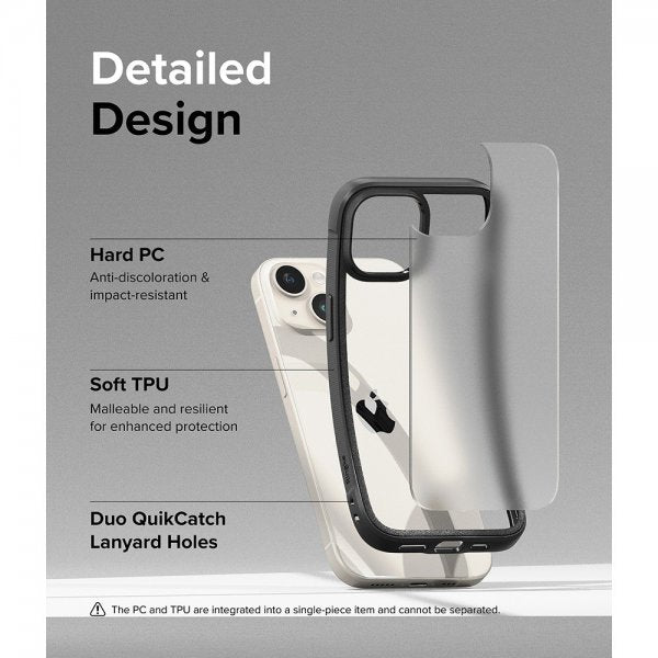 Ringke iPhone 15 -suojakuori Fusion Bold Matte Black