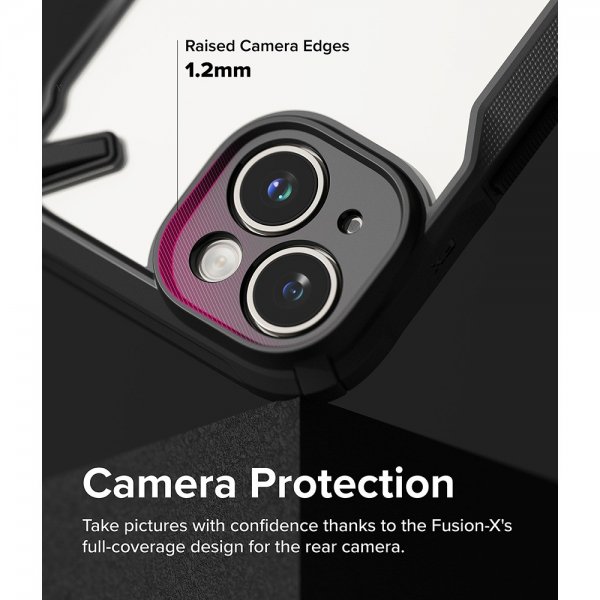 Ringke iPhone 15 -kuori Fusion X Musta