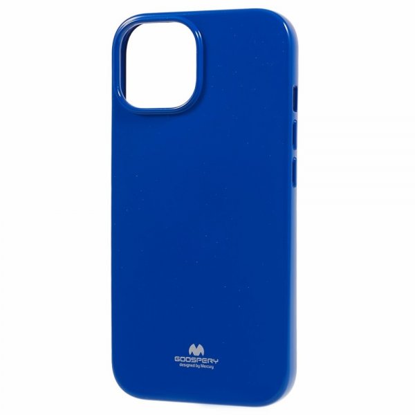 Mercury iPhone 15 Kuoret Jelly Glitter Sininen