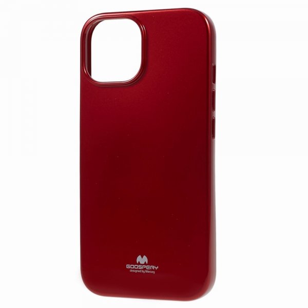 Mercury iPhone 15 Suojakuori Jelly Glitter Punainen