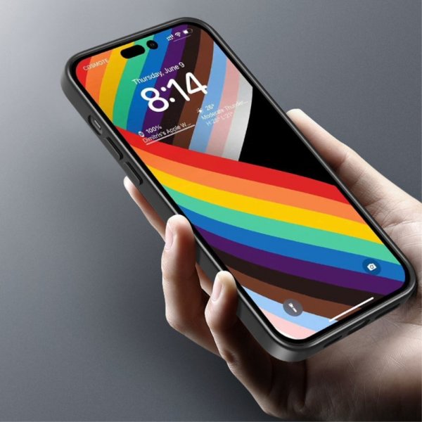 X-Level iPhone 15 -kuoret, pinnoitettu reuna, musta