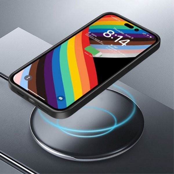 X-Level iPhone 15 -kuoret, pinnoitettu reuna, musta
