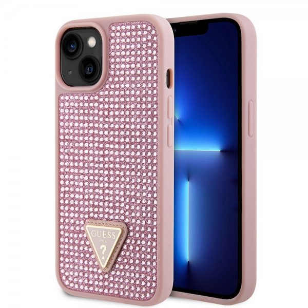 Guess iPhone 15 Kuoret Rhinestone Pink