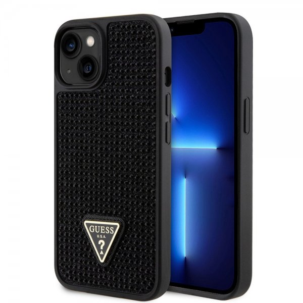 Guess iPhone 15 Kuoret Rhinestone Musta