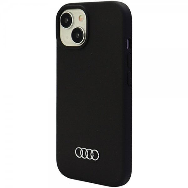 Audi iPhone 15 Silikonikuoret Musta
