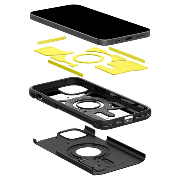 Spigen iPhone 15 Kuori Tough Armor MagFit Musta