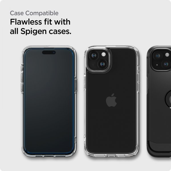 Spigen iPhone 15 Näytönsuoja GLAS.tR ALIGNmaster 2-pakkaus