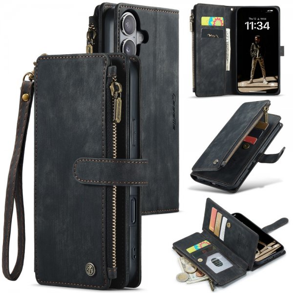 CaseMe iPhone 16 C30-sarjan suojakotelo, musta
