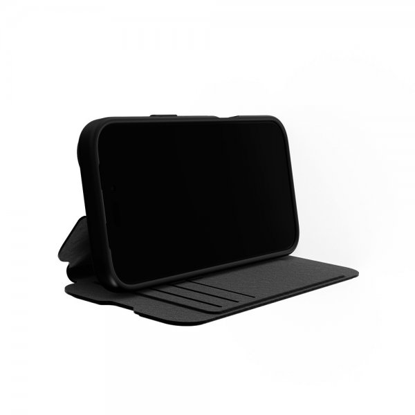 Tech21 iPhone 16 EvoLite Wallet -suojakotelo, musta